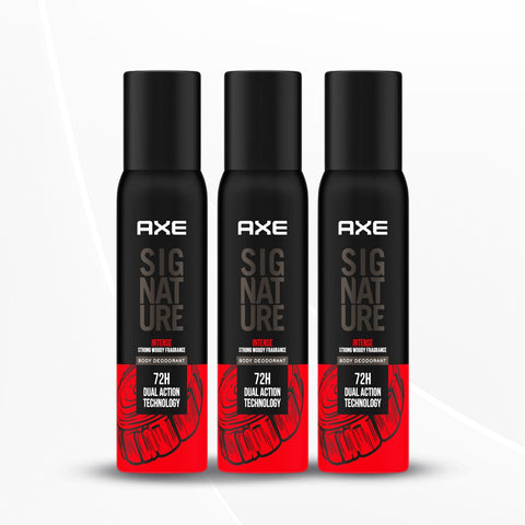 Axe Signature Intense Long Lasting Deodorant No Gas Body Perfume For Men, 200ml Pack of 3