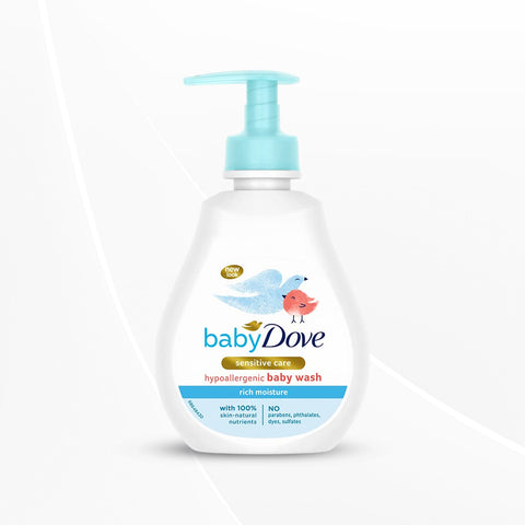 Baby Dove Rich Moisture Hair to Toe Baby Wash, No Tears Body Wash for Baby's Soft Skin, 200 ml