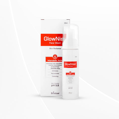 Brinton GlowNise Deep Cleansing Skin Whitening Foam, No Parabens, Sulphate Free Face Wash, White, 60 ml