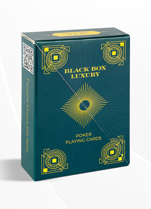 Black Box Premium Luxury, Blue & Golden Playing Cards, Poker Size Jumbo Index