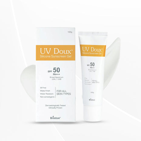 Brinton Healthcare UvDoux Face & Body Sunscreen gel with SPF 50 PA+++, 100 GM