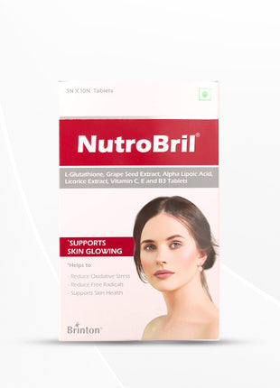 Brinton Nutrobril Tablet with Vitamin C,E,B3 & Grape Seed Extract |30 tablets