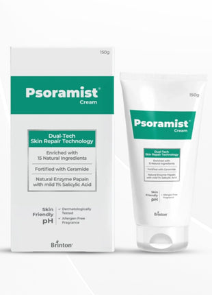Brinton Psoramist Moisturizing Cream for Psoriasis | 1% Salicylic Acid | 150g