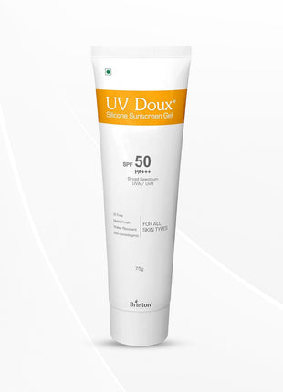 Brinton Healthcare UvDoux Face & Body Sunscreen gel with SPF 50 PA+++, 75 GM