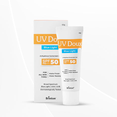Brinton UV Doux Blue Light Sunscreen Protection Gel SPF 50 PA+++ UVA/UVB For All Skin Types, 30g