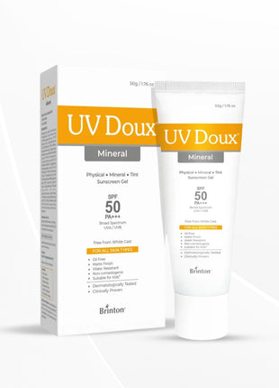Brinton UV Doux SPF 50 PA+++ Mineral Based Sunscreen Gel For Men,Women & Children - 30g