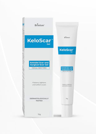 Brinton Keloscar Gel, Surgical Scar Gel for All Skin Types, Lightens & Softens Scars, 15 g