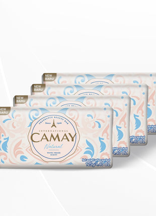 Camay Natural Cedarwood & Bergamot Beauty Soap , 125g (Pack of 4)