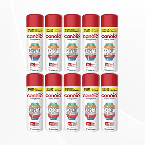 Candid Dusting Powder | Expert Skin Solution |Doctor's Prescribed No.1 Brand | 60g | Pack of 10