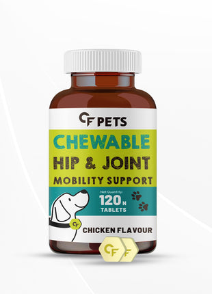 Carbamide Forte Pets Chewable Hip and Joint Supplements for Dogs Chicken Flavour,120 Tablets