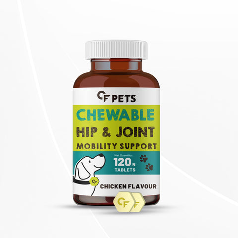 Carbamide Forte Pets Chewable Hip and Joint Supplements for Dogs Chicken Flavour,120 Tablets