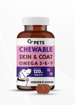 Carbamide Forte Pets Skin and Coat Tablets for Dogs & Cats Chicken Flavour - 120 Tablets
