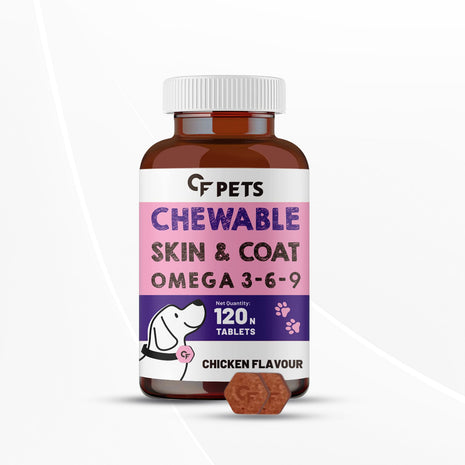 Carbamide Forte Pets Skin and Coat Tablets for Dogs & Cats Chicken Flavour - 120 Tablets
