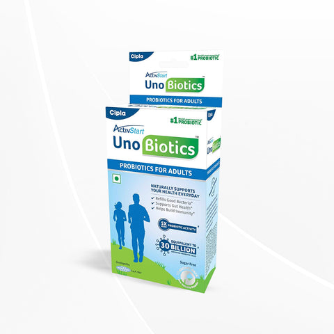 Cipla Activstart Unobiotics With Probiotic Activity | Helps Build Immunity | Adults - 10 Sachets