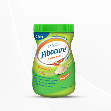 Cipla Fibocare Isabgol Husk Powder | Sugar Free | Effectively Relieves Constipation, 100 g