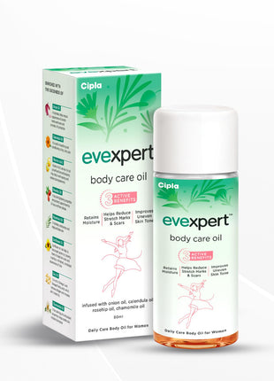 Cipla Health Evexpert Body Care Oil Suitable for Stretch Mark & Scar Removal 80ml