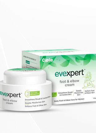 Cipla Health Evexpert Foot And Elbow Cream |Deeply Moisturizes And Softens Feet&Elbow Skin | 50G