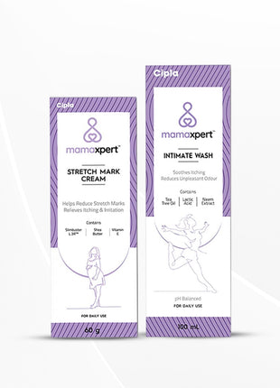 Cipla Mamaxpert Combo with Intimate Wash 100 ml and Stretch Mark Removal Cream 60 g