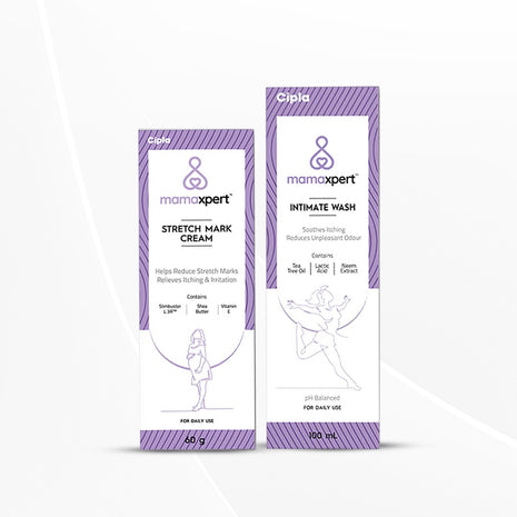Cipla Mamaxpert Combo with Intimate Wash 100 ml and Stretch Mark Removal Cream 60 g
