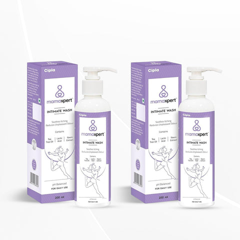 Cipla Mamaxpert Intimate Wash for Women, Enriched with Tea Tree Oil & Neem Extract 100ml Pack of 3