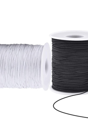 Elastic Cord for Bracelets, 2 Rolls 1 mm 330 Feet Sturdy Bracelet String, Stretchy Elastic String for Jewelry Making, Necklaces, Beading