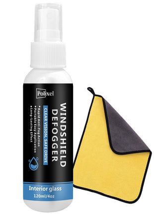 Anti Fog Spray for Car Windshield Inside & Windows - Long Lasting Window Defogger for Mirrors, Glasses, Bathroom Glass & Plexiglass Instant Fog Prevention & Protection - 120ML/4OZ