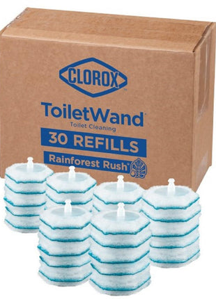 Clorox ToiletWand Disinfecting Refills, Rainforest Rush, Dorm Room Essentials, 30 Ct