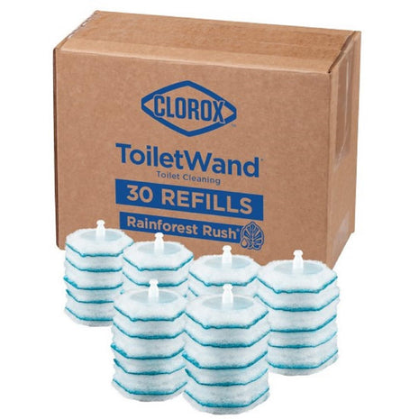 Clorox ToiletWand Disinfecting Refills, Rainforest Rush, Dorm Room Essentials, 30 Ct