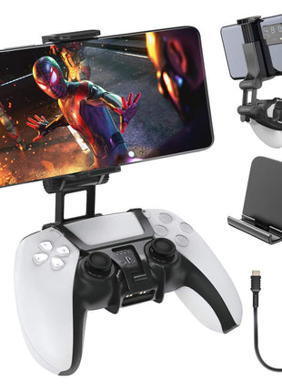 OIVO PS5 Controller Phone Mount Clip, Mobile Gaming Clip Cell Phone Stand Holder Replacement for PlayStation 5 Dualsense Controller Remote Play