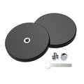 Magnetpro 2 Pieces Strong Rubber Coated Mounting Magnets Anti-Scratch & Anti Corrosion, Over 65 LB Adhesive Power, with 1/4