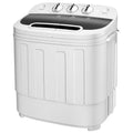 SUPER DEAL Compact Mini Twin Tub Washing Machine 13lbs Capacity Portable Washer Wash and Spin Cycle Combo, Built-in Gravity Drain for Camping, Apartments, Dorms, College, RV’s and Small Spaces