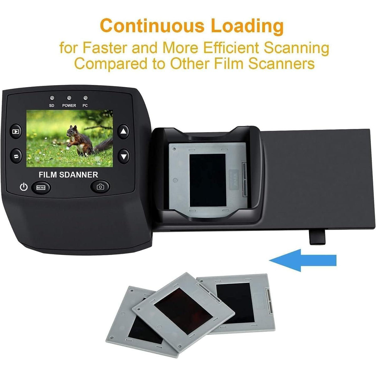 DIGITNOW! 135 Film Negative Scanner High Resolution Slide Viewer,Convert 35mm Film &Slide to Digital JPEG Save into SD Card, with Slide Mounts Feeder No Computer/Software Required