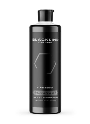 Blackline Car Care - Blackout Trim & Tire Dressing - Best Tire Shine No Sling Formula - Water Based Protection for Car Tires & Trim - Safe for Cars, Trucks, SUVs & More - 16 fl oz