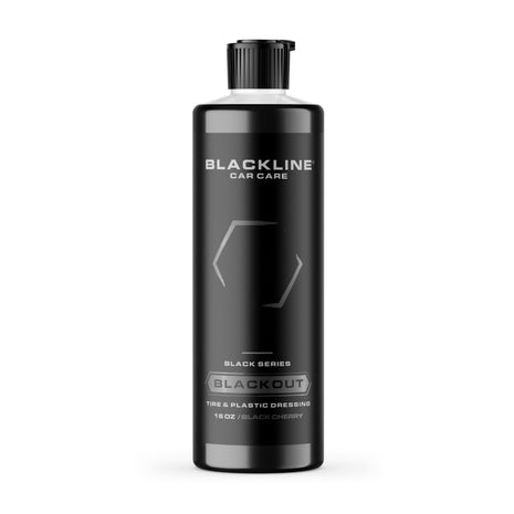 Blackline Car Care - Blackout Trim & Tire Dressing - Best Tire Shine No Sling Formula - Water Based Protection for Car Tires & Trim - Safe for Cars, Trucks, SUVs & More - 16 fl oz