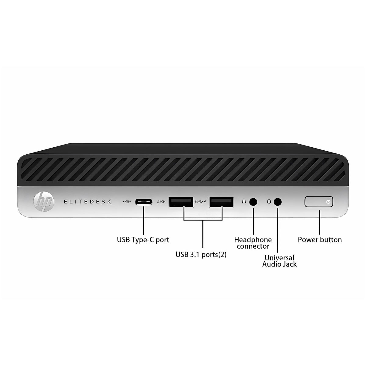HP EliteDesk 800 G3 Mini Desktop Computer, Intel Quad-Core i5-6500T, 16GB DDR4 RAM, 256GB SSD, Keyboard & Mouse, VGA, DP, Windows 11 Pro (Renewed)