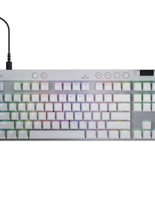 Logitech G PRO X TKL Rapid Tenkeyless Wired Gaming Keyboard with Magnetic Analog Switches, RGB - White, PC Gaming Keyboards, Pro