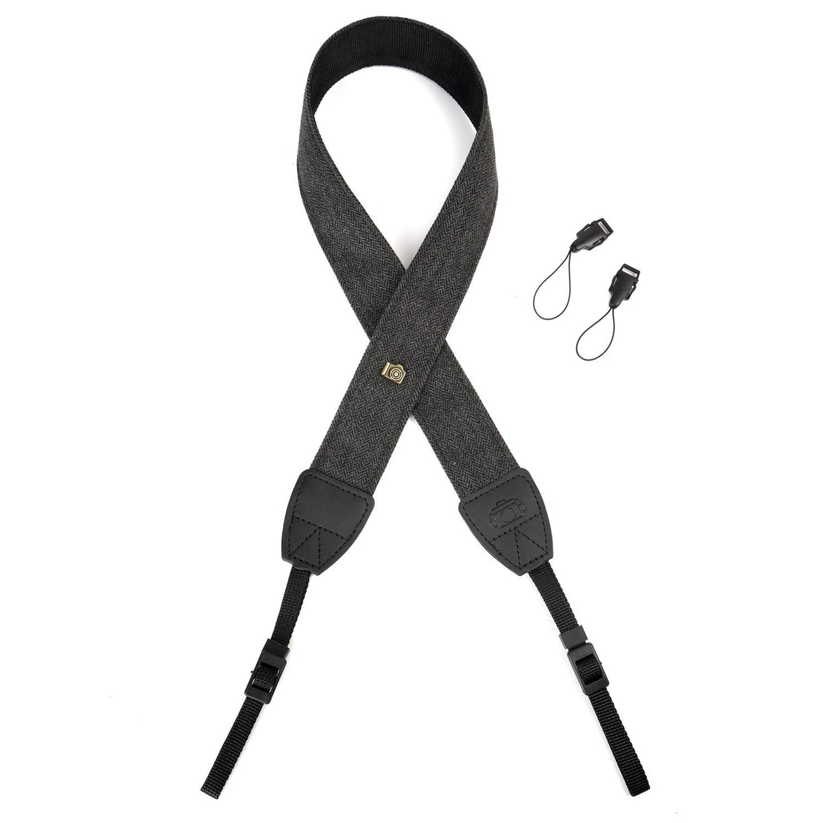 WANBY Camera Strap Black Canvas Neck Shoulder Strap with Quick Release Buckles for DSLR SLR