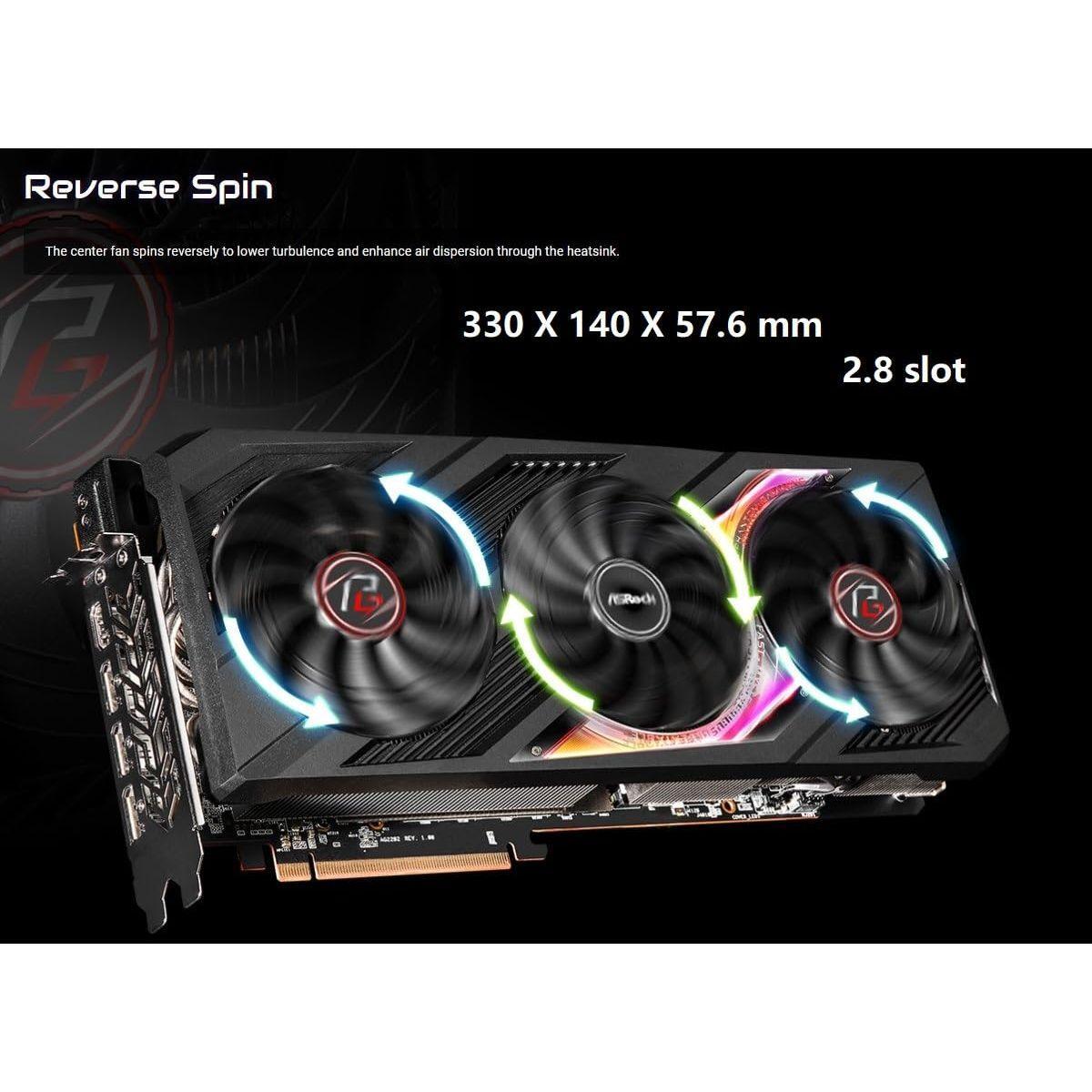 ASRock AMD Radeon RX 7900 XTX Phantom Gaming 24GB OC GDDR6 Graphics Card DisplayPort HDMI 384-Bit