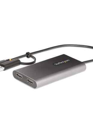 StarTech.com USB-C to Dual-HDMI Adapter, USB-C/A to 2X HDMI Converter, 4K 60Hz, 100W PD Pass-Through, Win/Mac, TAA