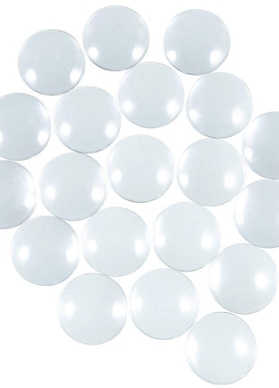 HAUTOCO 20pcs Glass Dome Cabochons 1.57 Inch/40mm Round Cabochons Tiles, Non-calibrated Transparent Large Round Glass for Photo Cameo Craft Jewelry Making