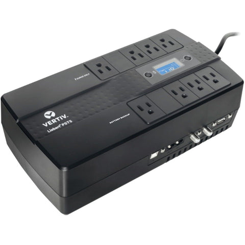 Vertiv Liebert PST5 UPS - 660VA/400W 120V Standby Power, 8 Outlets, Battery Backup with Surge Protection, LCD Screen, Energy Star Certified, 3 Year Warranty, Free Shutdown Software (PST5-660MT120)