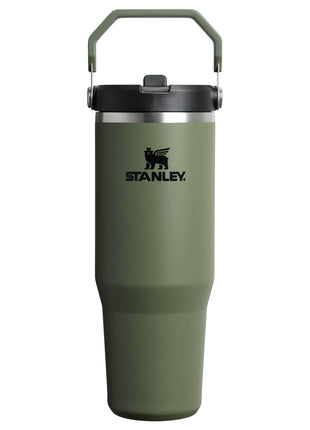 Stanley IceFlow 2.0 Flip Straw Tumbler with Handle 30 oz | Twist On Lid and Flip Up Straw | Leak Resistant Water Bottle | Insulated Stainless Steel | BPA-Free | Dried Pine