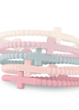 Ryan & Rose Jesus Bracelets - Cross Silicone Bracelet (Dreamy, Small)