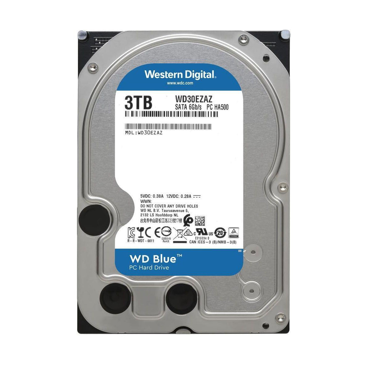 Western Digital 3TB WD Blue PC Internal Hard Drive HDD - 5400 RPM Class, SATA 6 Gb/s, 256 MB Cache, 3.5" - WD30EZAZ