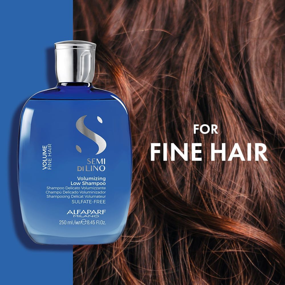 Alfaparf Milano Hair Volumizing Shampoo with Creatine - For Fine Hair Adds 2x More Volume, Thickness to Hair, Anti-Frizz, Sulfate, Paraben and Paraffin Free 250ML