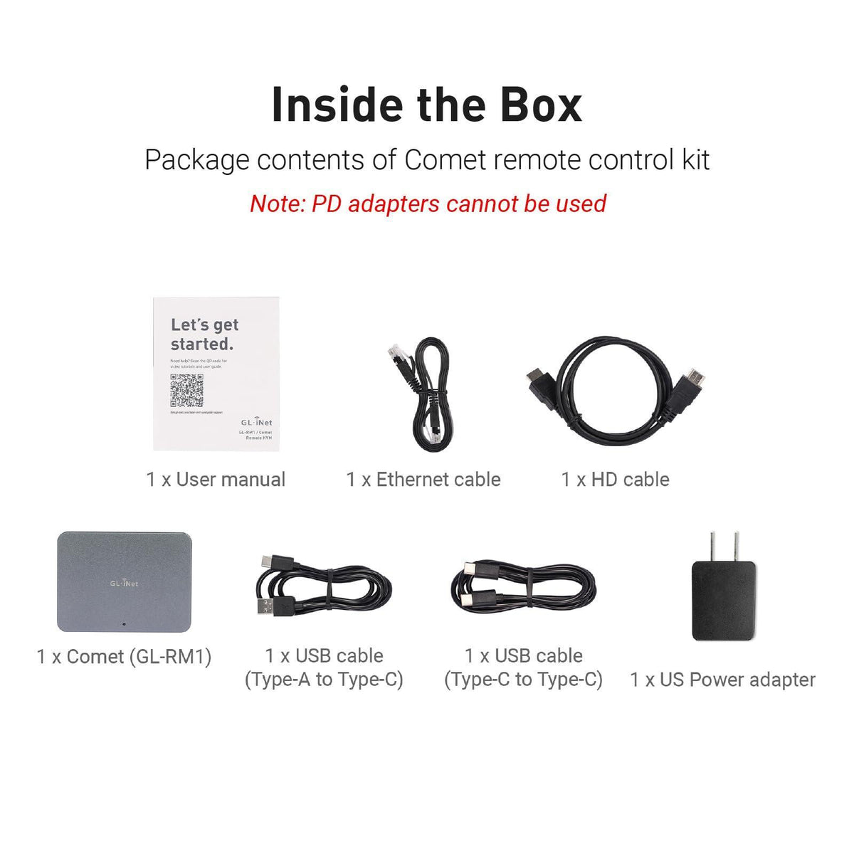 GL.iNet Comet (GL-RM1) Remote KVM Control Over Internet, 4K@30Fps, Tailscale Support, Remote Keyboard, Video, Mouse，Install OS Via BIOS Control, Adapted KVM Switches, Mouse Jiggler for Home Work