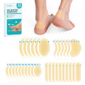 Hydrocolloid Gel Blister Bandages Pads - (Variety Pack) Promifun 32ct Waterproof Adhesive Blisters Bandages - Blister Pads for Heel, Foot, Toe, Feet - Gel Blister Chshions for Prevention & Recovery