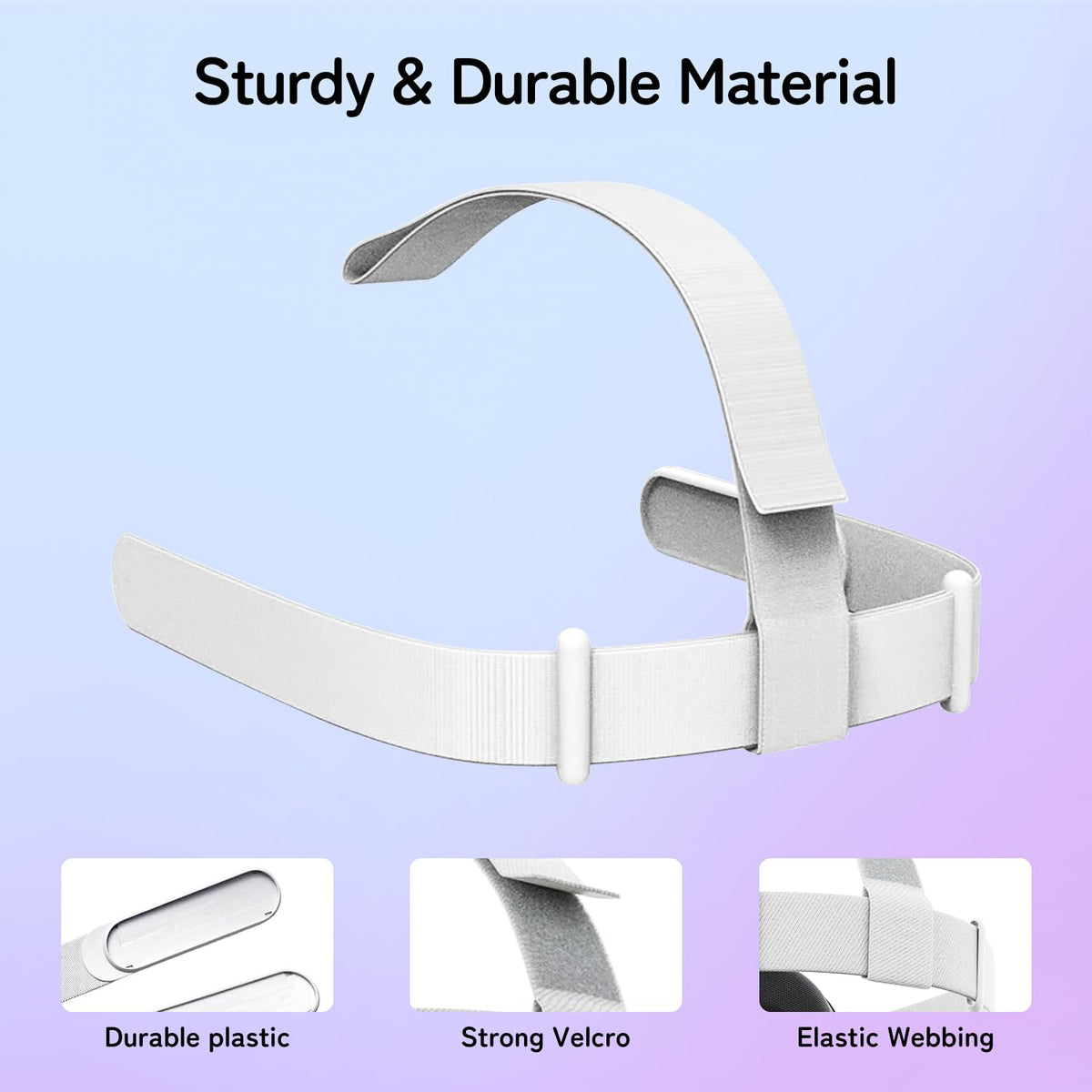 Original Replacement Head Strap for Meta Oculus Quest 2, Enhanced Comfort and Gaming Immersion VR Accessories Compatible with Oculus/Meta Quest 2 Elite Strap