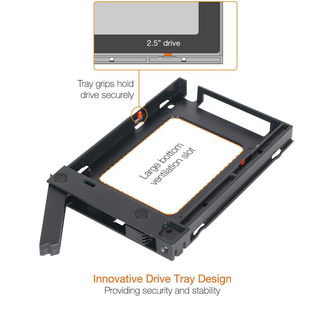 ICY DOCK 2 Bay 2.5 SAS/SATA HDD/SSD Mobile Rack for External 3.5” Bay | ExpressCage MB742SP-B