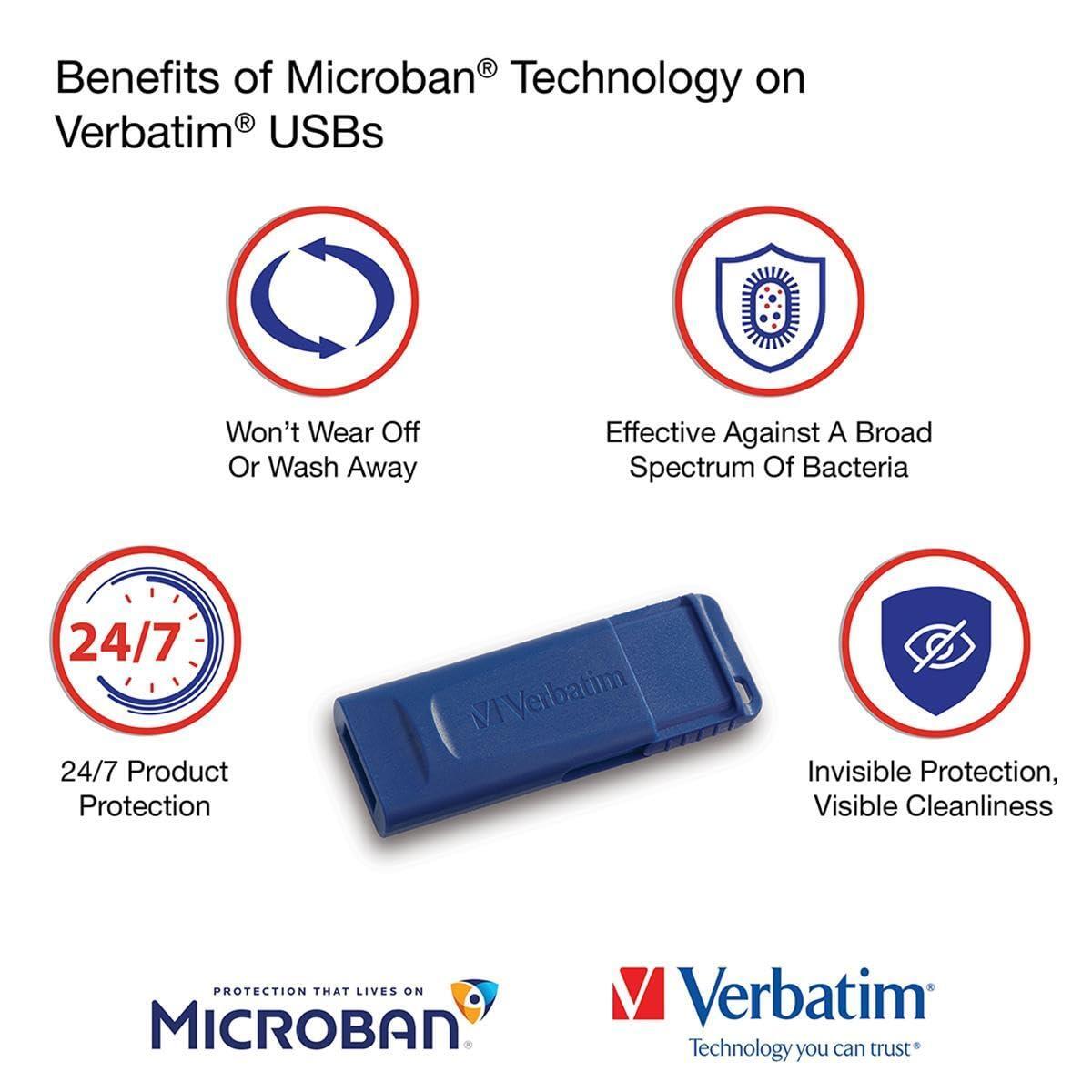 Verbatim 64GB USB Flash Drive - Blue